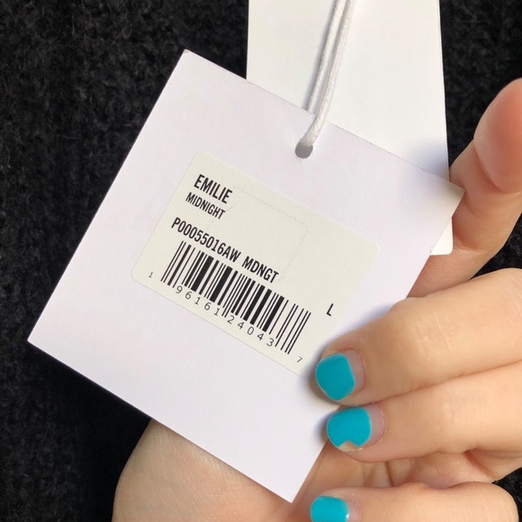 Pistola NWT Emilie Halter Cardigan Sweater Set Black Midnight Knit Alpaca Large - Picture 10 of 16